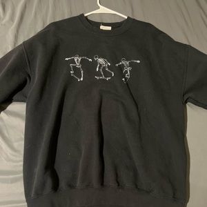 skeleton crewneck